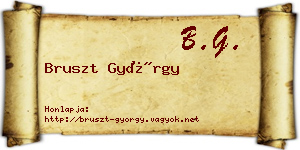 Bruszt György névjegykártya